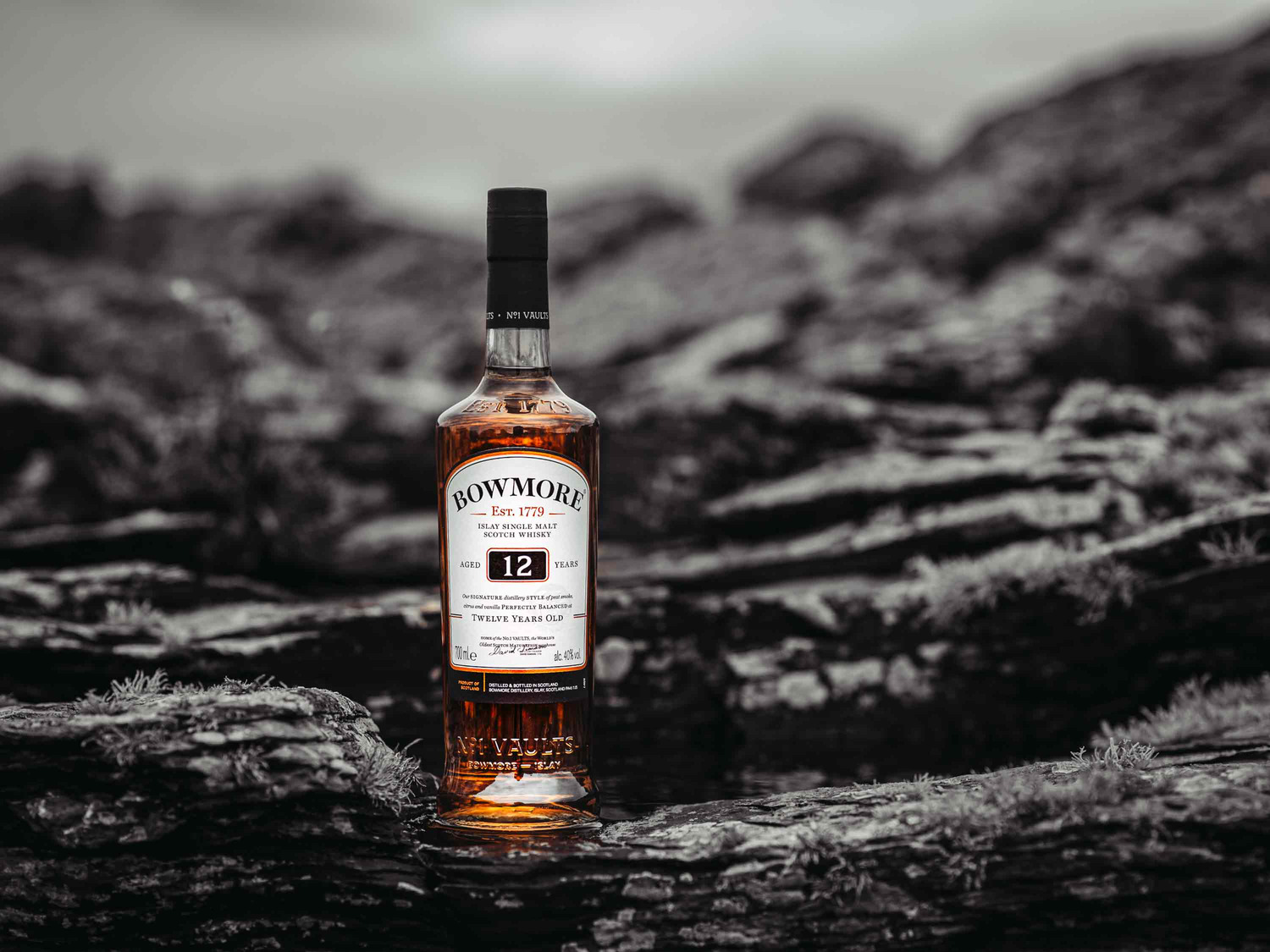 Malt mit BOWMORE 12 Jahre Islay Single Geschenk… Scotch