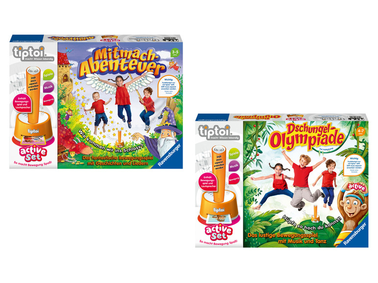 Ravensburger Tiptoi ACTIVE Set »Mitmach-Abenteuer« / »Dschungel-Olympiade«