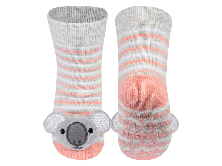 Gehe zu Vollbildansicht: Soxo Baby Rassel-Socken mit verschiedenen Mustern - Bild 18