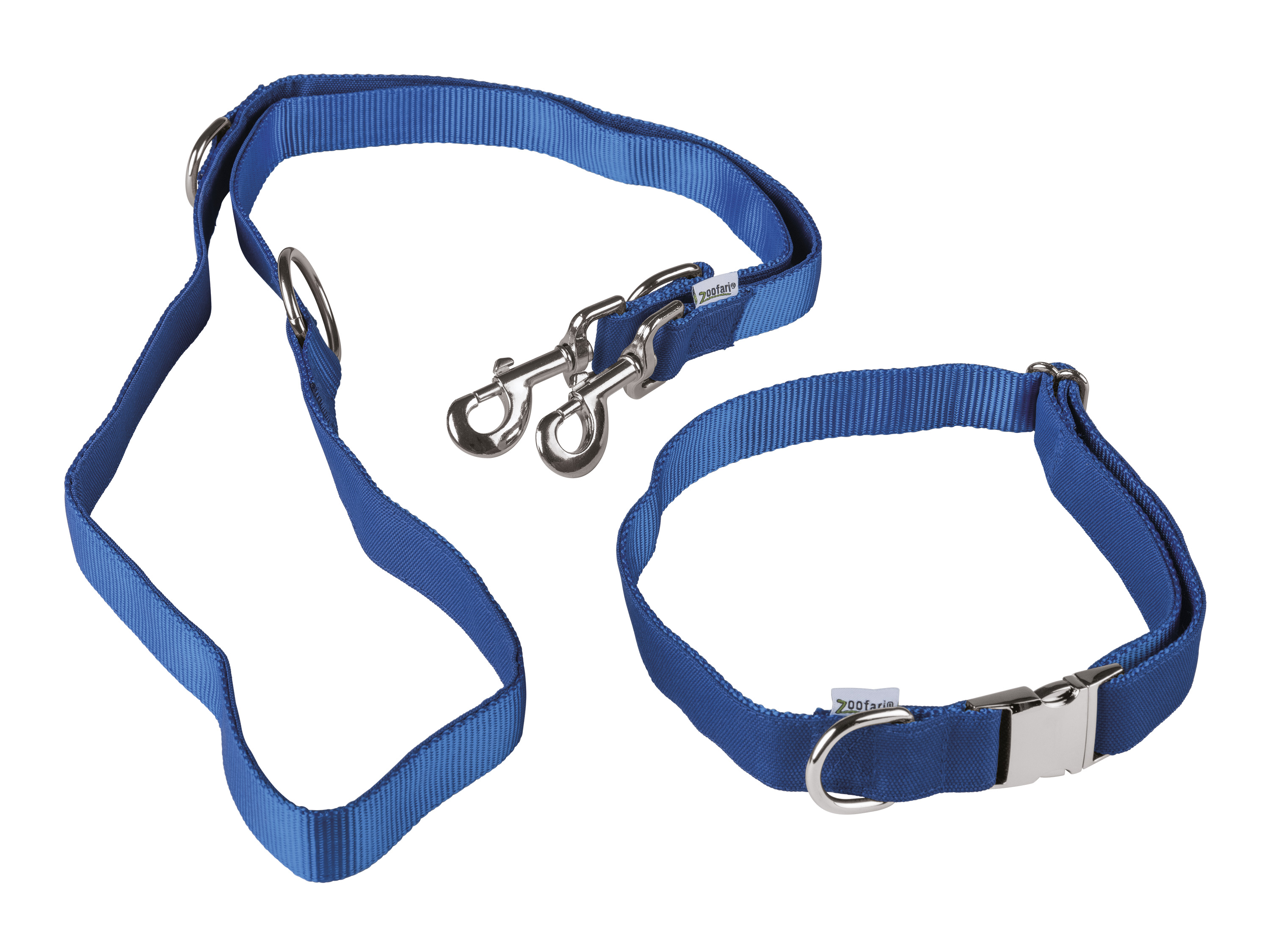 zoofari® Set Hundehalsband und Hundeleine (M, blau) M