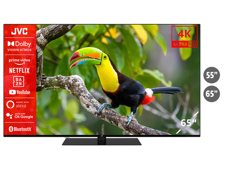 Gehe zu Vollbildansicht: JVC Fernseher »LT-VU6355« Smart TV 4K UHD Drehbarer Standfuß - Bild 1