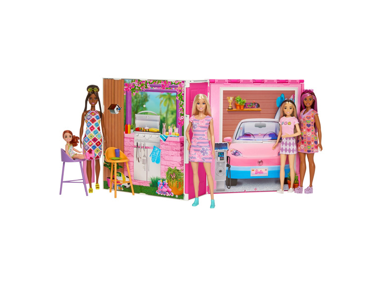 Gehe zu Vollbildansicht: Barbie GetAway Haus, mit Accessoires und Puppe - Bild 1