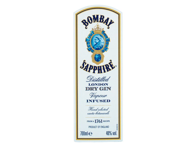 BOMBAY Sapphire Vol Dry London 40% Gin