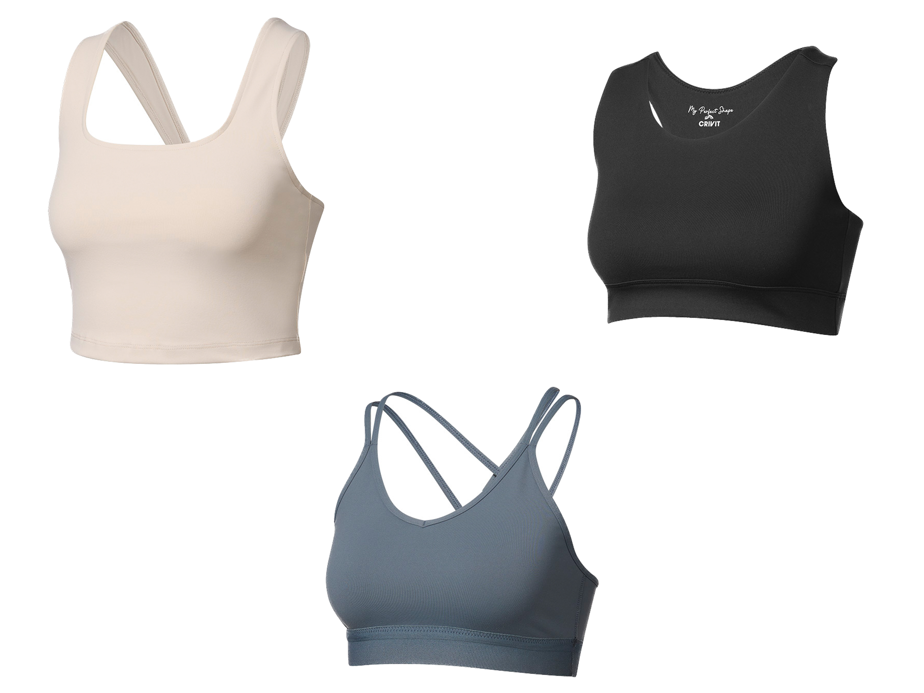 CRIVIT Damen Sportbustier, Light Level, mit formendem Effekt