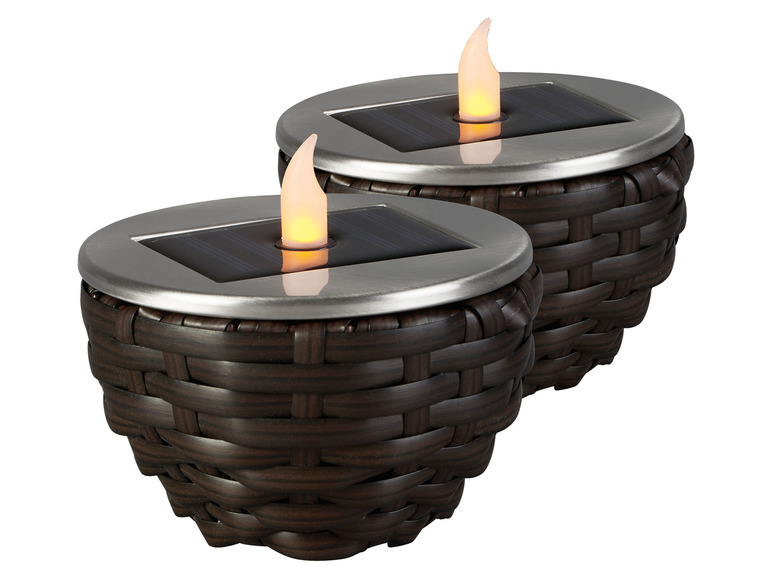 Gehe zu Vollbildansicht: LIVARNO home LED Solarleuchte, aus Rattan, 1er / 2er Set - Bild 26