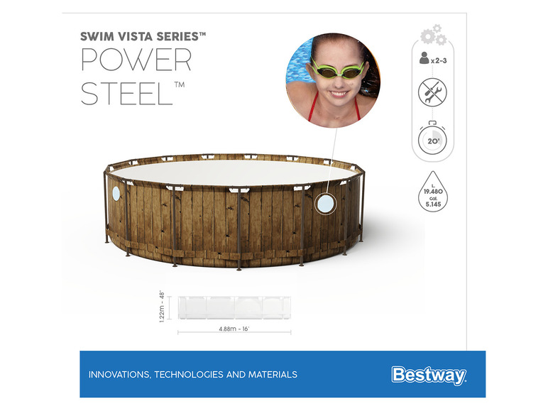 Bestway Power Steel 488x122 Swim Vista