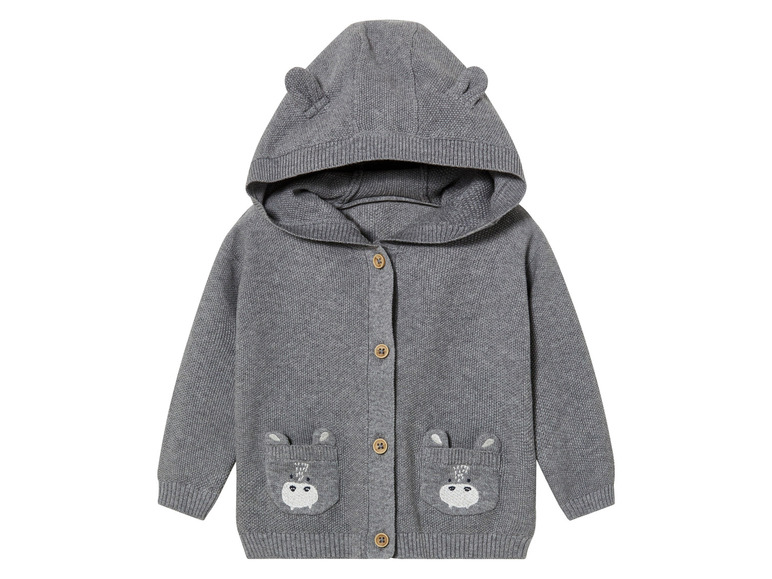 Gehe zu Vollbildansicht: lupilu® Baby Strickjacke, aufgesetzte Taschen mit Stickerei - Bild 5