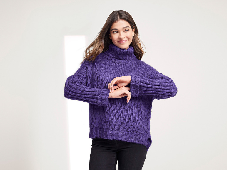 Gehe zu Vollbildansicht: esmara® Damen Rollkragenpullover aus Grobstrick - Bild 7