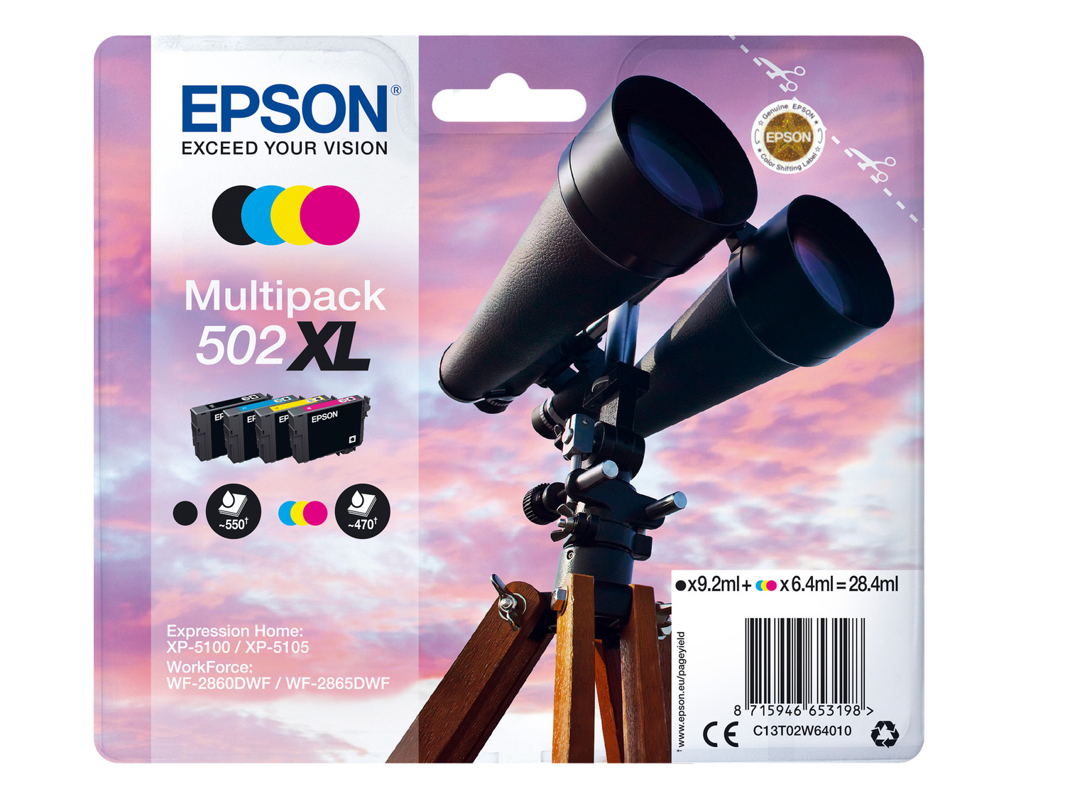 Tintenpatronen Fernglas Multipack »502 XL« Schwa… EPSON