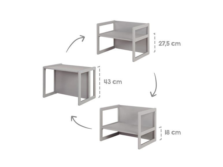 Gehe zu Vollbildansicht: roba Kleinkinder Sitzgruppe »Montessori 3 in 1«, 2-teilig - Bild 36