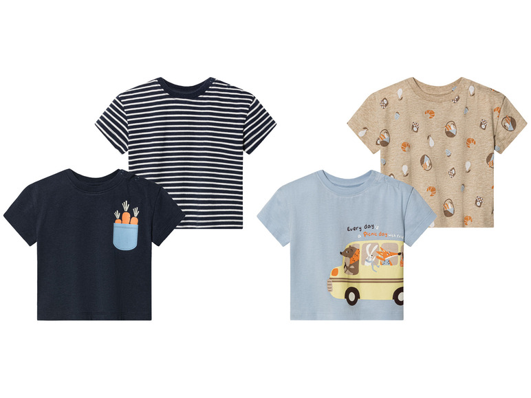 Gehe zu Vollbildansicht: lupilu® Baby T-Shirts, 2 Stück, aus reiner Bio-Baumwolle - Bild 1