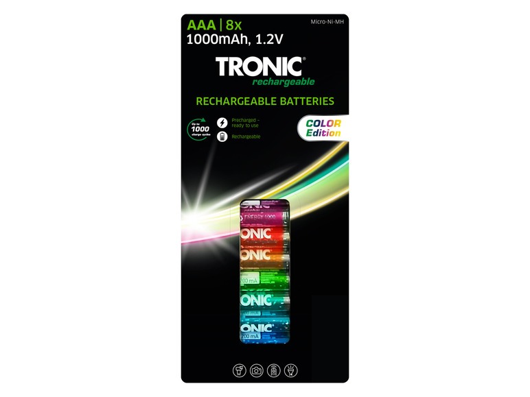 Gehe zu Vollbildansicht: TRONIC® Akku Ni-MH Ready 2 Use Color 8tlg. - Bild 5