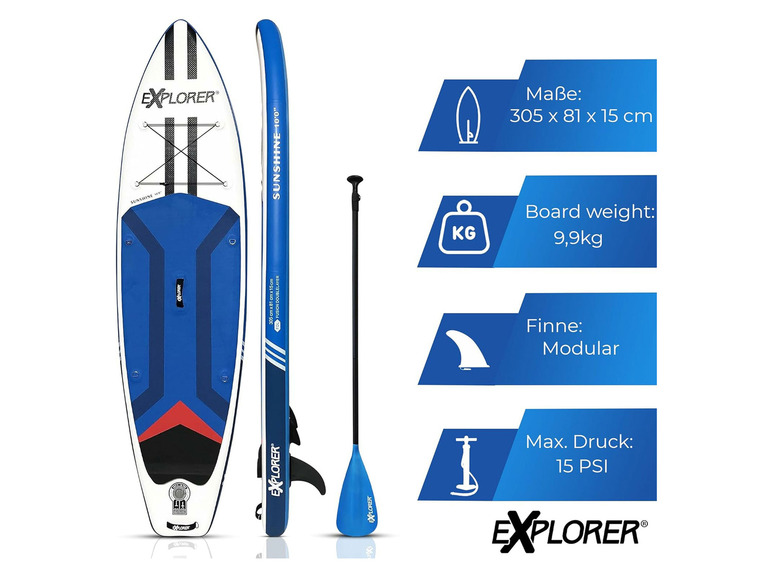 Gehe zu Vollbildansicht: Explorer SUP »Sunshine 10'0''« Stand up Paddleset - Bild 7