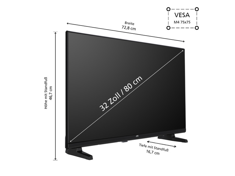 Gehe zu Vollbildansicht: JVC Fernseher »LT-VH5355« Smart TV HD-Ready - Bild 12