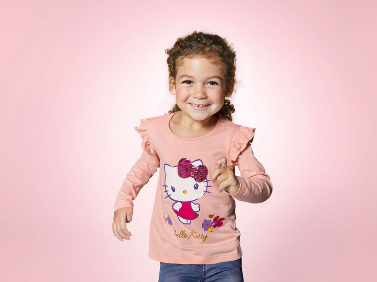 Gehe zu Vollbildansicht: Kleinkinder / Kinder Mädchen Langarmshirt, mit Motiv, aus reiner Baumwolle - Bild 10