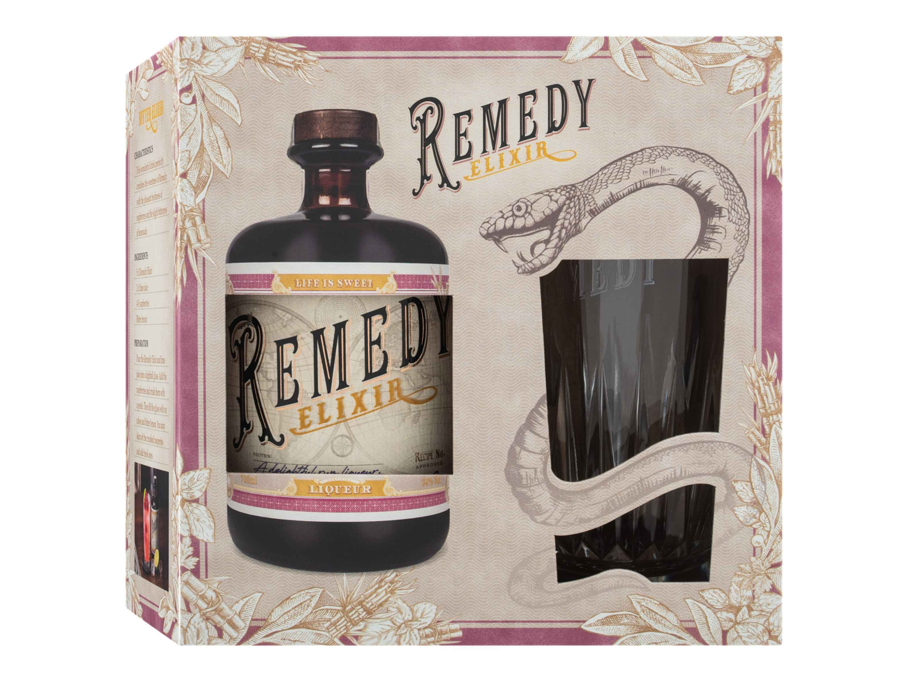 Remedy Elixir mit Geschenkbox 34% Vol