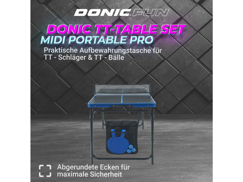 Gehe zu Vollbildansicht: DONIC Tischtennis Set Midi Portable PRO - Bild 8