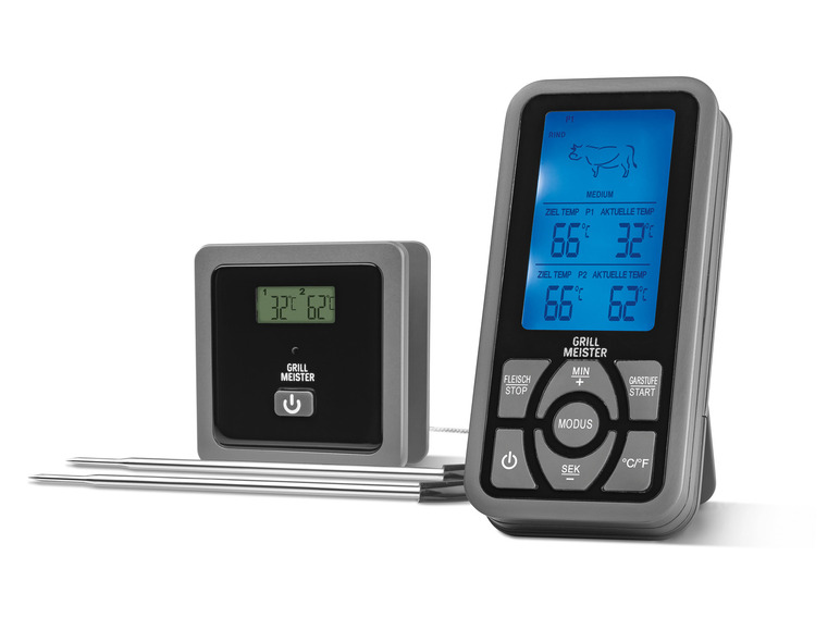 Gehe zu Vollbildansicht: GRILLMEISTER Funk-Grillthermometer »GFGT 433 B2« / Bluetooth®-Grillthermometer »CFGT 433 B2« - Bild 2