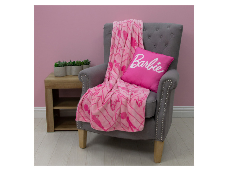 Gehe zu Vollbildansicht: Barbie Kinder Kuscheldecke mit Kissen, 100 x 150 cm - Bild 23