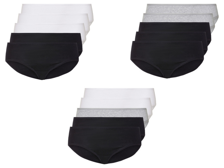 esmara® Damen Slips, 5 Stück, hoher Baumwollanteil