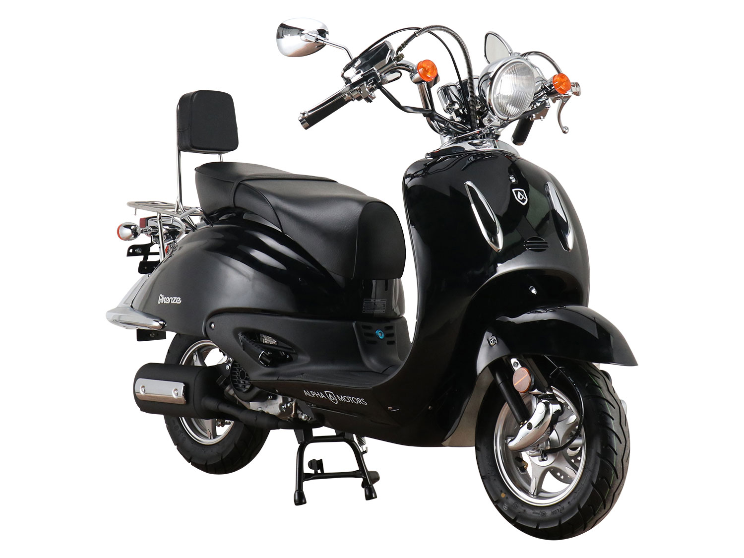 Alpha Motors Mofaroller Firenze 50 ccm EURO5 (schwarz, 45 km/h)