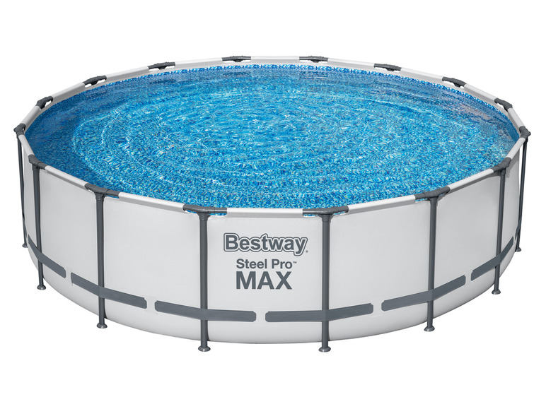 Bestway Steel Pro MAX™ Frame Pool Komplett-Set mit Filterpumpe, ca. Ø 488 x 122 cm