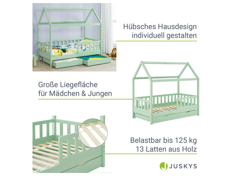 Gehe zu Vollbildansicht: Juskys Kinderbett »Marli«, im skandinavischen Design - Bild 166
