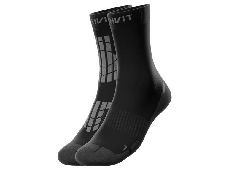 Gehe zu Vollbildansicht: CRIVIT Herren Outdoorsocken, 2 Paar, mit SmartStep-Fußbett - Bild 5