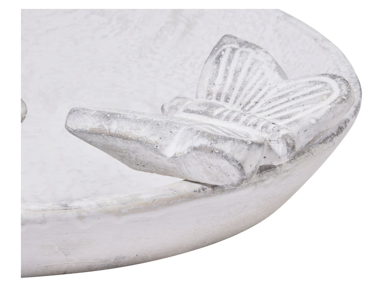 Vogelbad und »Foglia«, Keramik aus 4,5 cm, 28 x dobar L x H 37 Insektentränke B