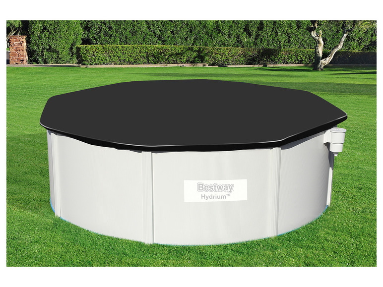 Gehe zu Vollbildansicht: Bestway PVC-Abdeckplane, schwarz, für runde Pools - Bild 19