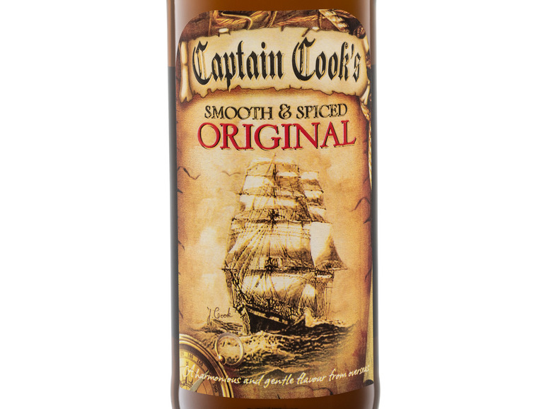Gehe zu Vollbildansicht: JAMES COOK Captain Cook´s Smooth & Spiced (Rum-Basis) 35% Vol - Bild 3