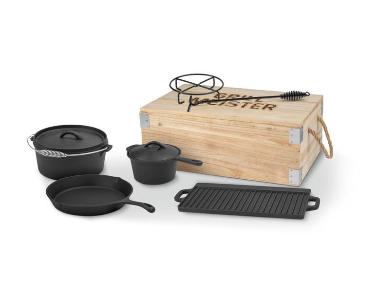 Gehe zu Vollbildansicht: GRILLMEISTER Dutch Oven Set, 7-teilig - Bild 4