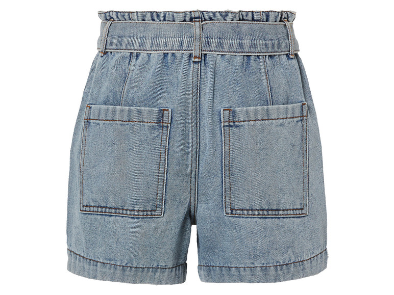 Gehe zu Vollbildansicht: esmara® Damen Jeansshorts mit hoher Paperbag-Bund - Bild 4