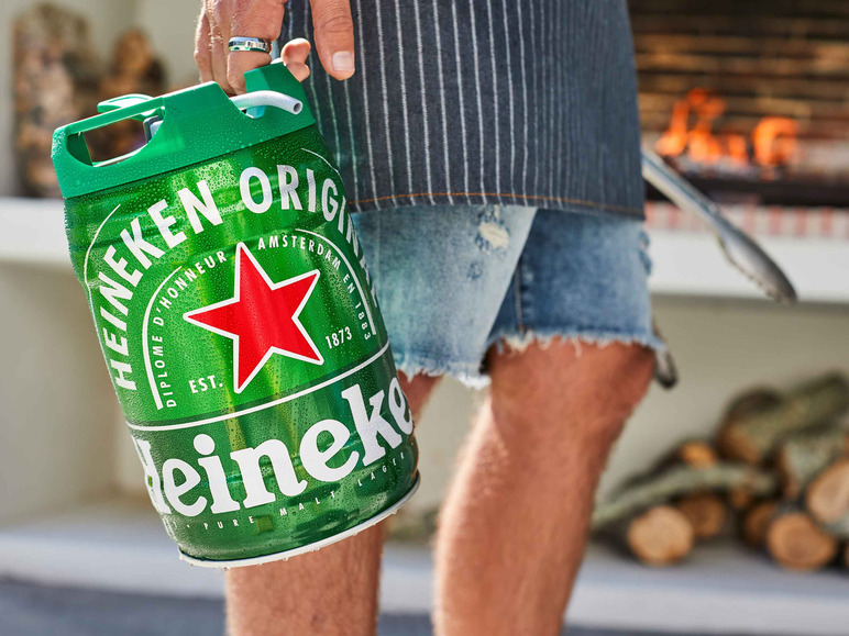 Gehe zu Vollbildansicht: Heineken 5 Liter Bierfass mit Zapfhahn, Pfandfrei - Bild 2