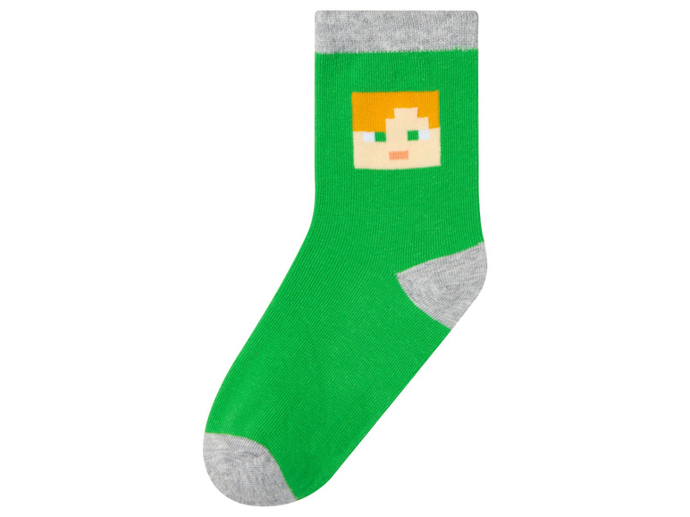 Gehe zu Vollbildansicht: Minecraft Kinder Socken, 3 Paar, weiche Baumwollmischung - Bild 15