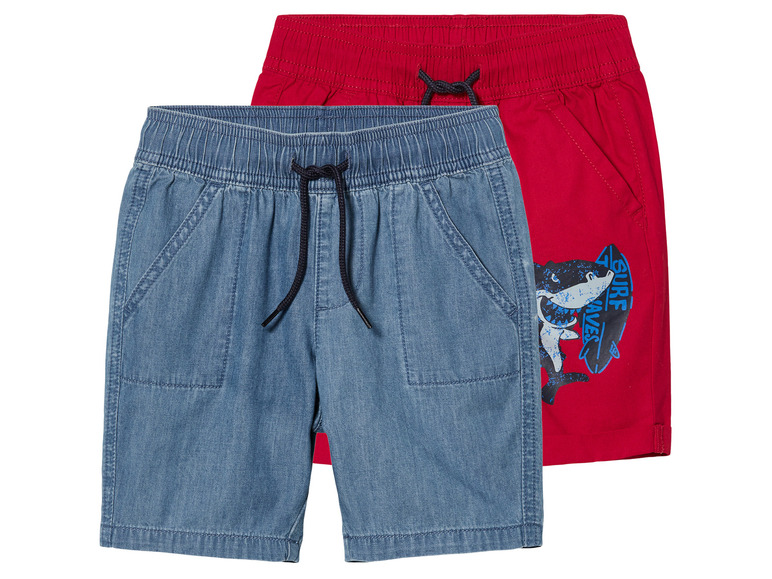 Gehe zu Vollbildansicht: lupilu® Kleinkinder Shorts, 2 Stück, aus reiner Baumwolle - Bild 2