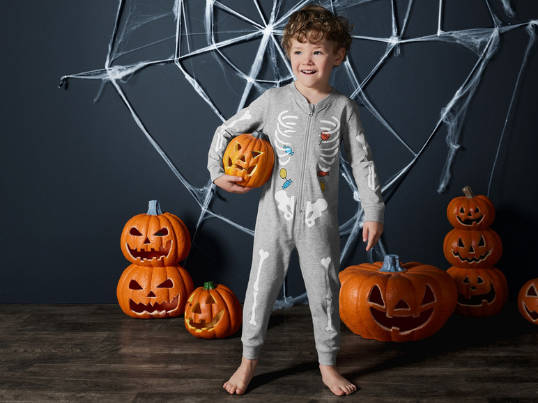 Gehe zu Vollbildansicht: lupilu® Kleinkinder Schlafoverall mit Halloween-Motiv - Bild 3