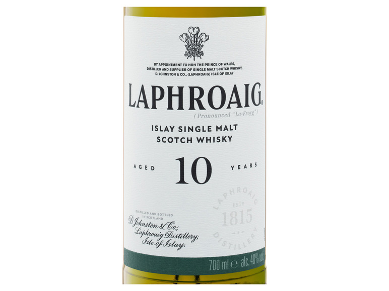 Gehe zu Vollbildansicht: Laphroaig 10 Jahre Islay Singe Malt Scotch Whisky mit Geschenkbox 40% Vol - Bild 3