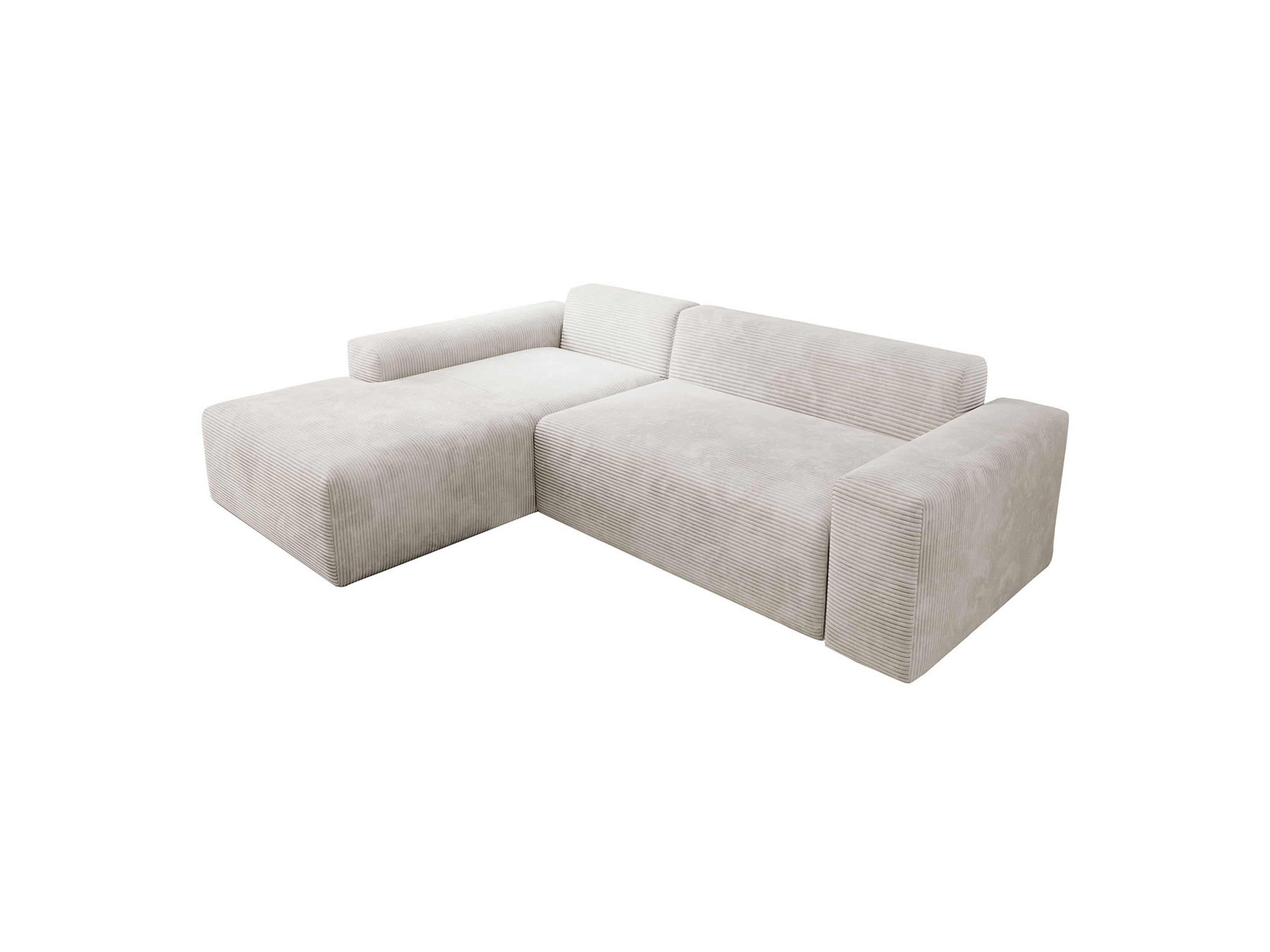 Juskys Sofa Vals mit Ottomane links (beige)