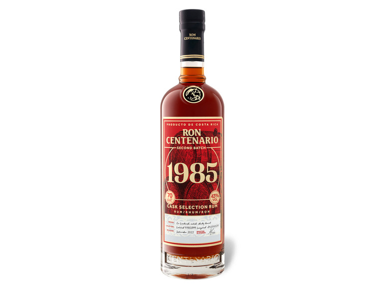 Second Rum Batch Ron Vol 43% Centenario 1985