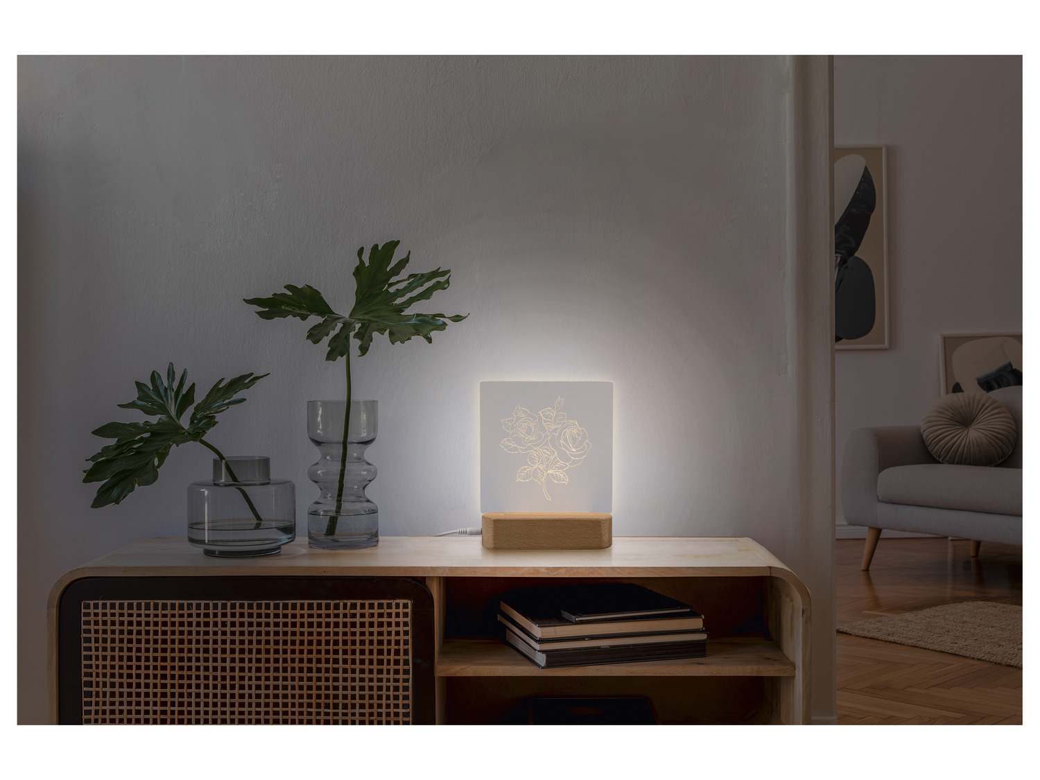 crelando® Gravur LED-Lampe, mit Sketch Motiv-Vorlagen