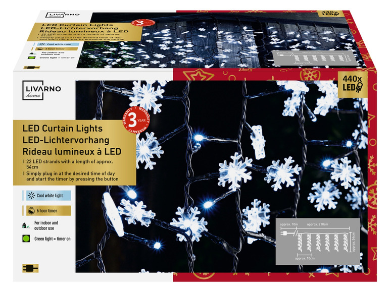 Gehe zu Vollbildansicht: LIVARNO home LED-Lichtervorhang, mit 440 LEDs - Bild 11