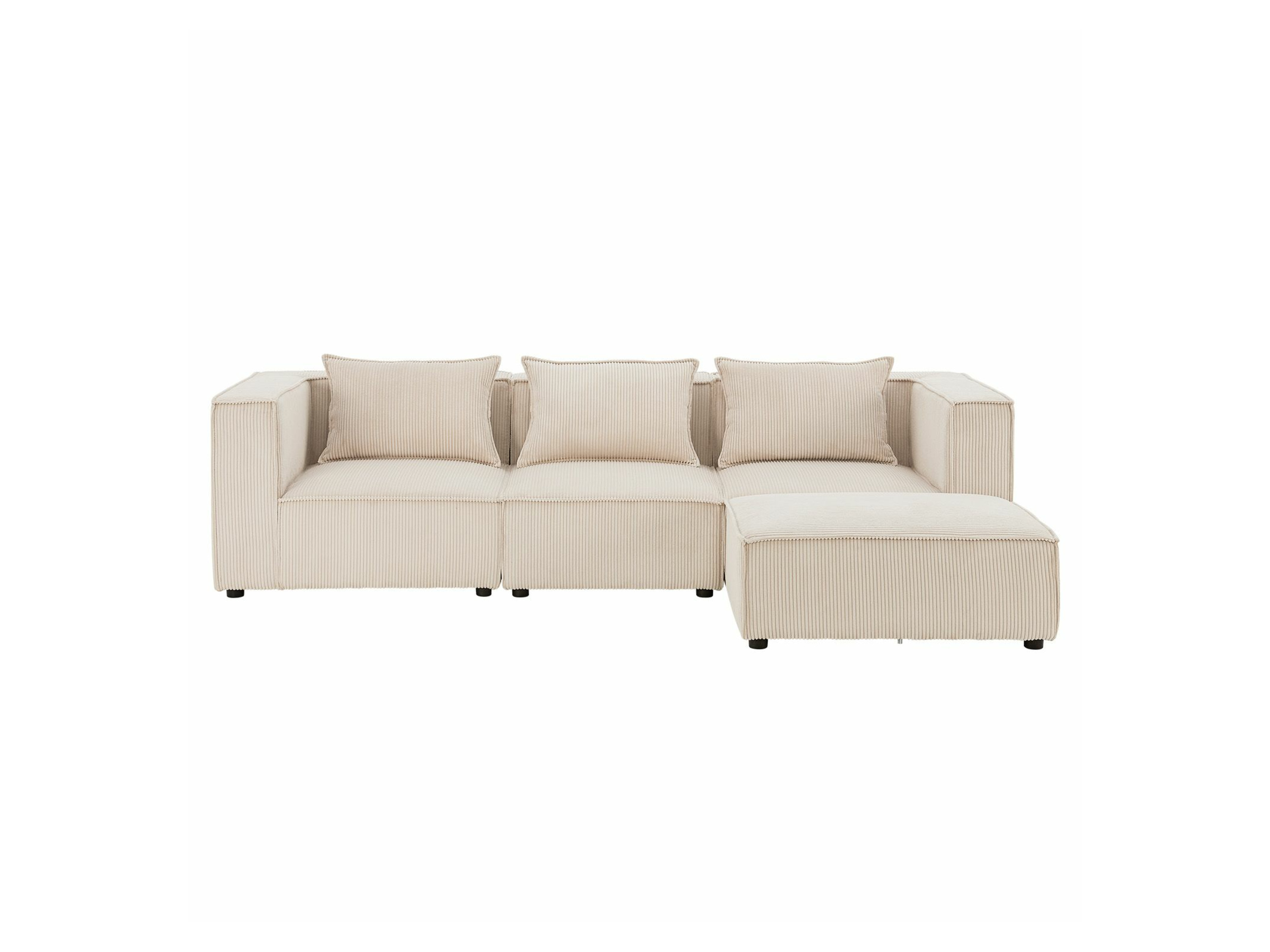 Juskys Modulares Sofa Domas (Cord, beige, L) L