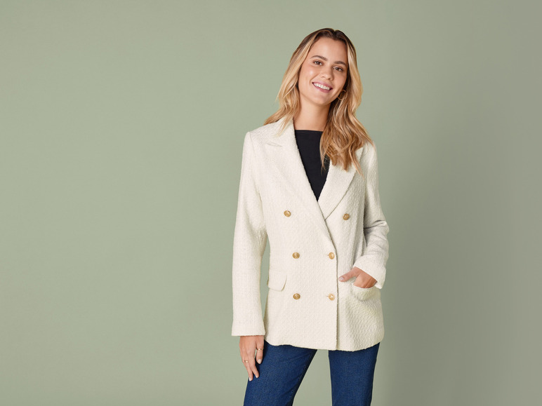 Gehe zu Vollbildansicht: esmara® Damen Doppelreihiger Blazer in Bouclé-Qualität - Bild 8