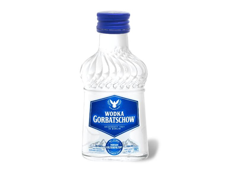 Gehe zu Vollbildansicht: GORBATSCHOW Wodka, 0,1-l-Flasche, 37,5% Vol - Bild 1