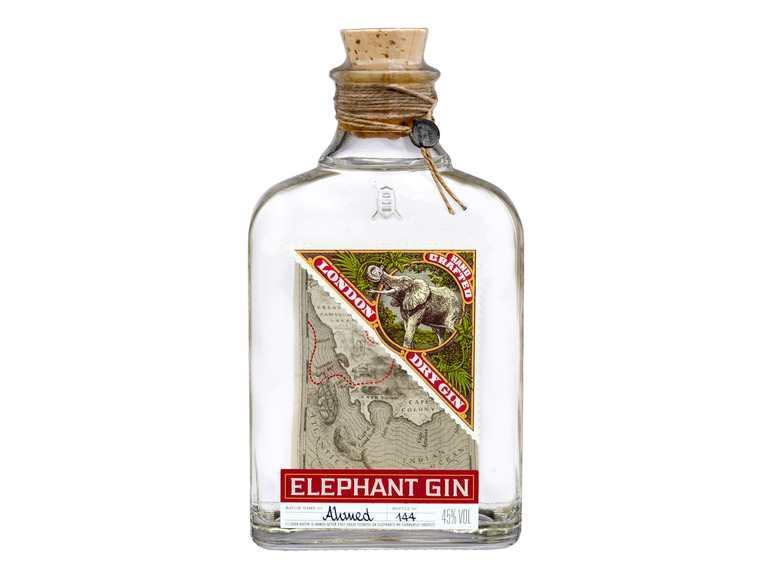 Gin Vol mit 45% ELEPHANT Dry + GIN Glas Geschenkbox London