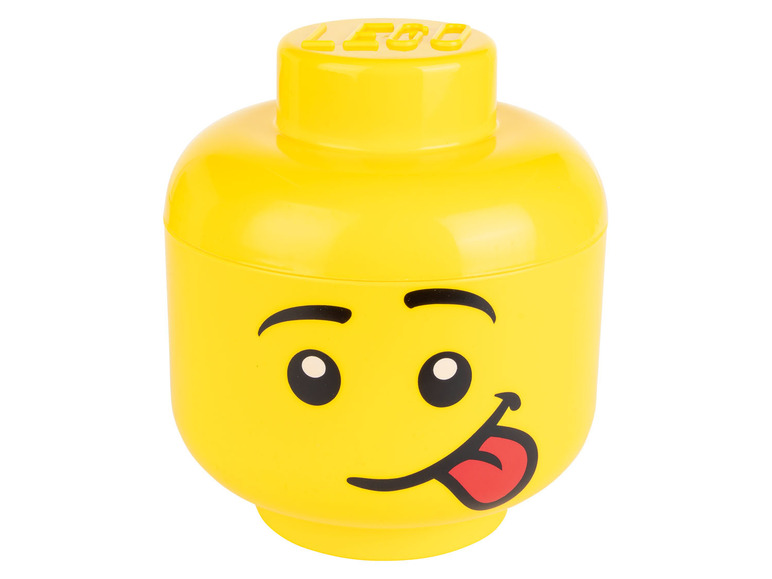 2-teilig in Aufbewahrungsbox Legokopf-Form stapelbar
