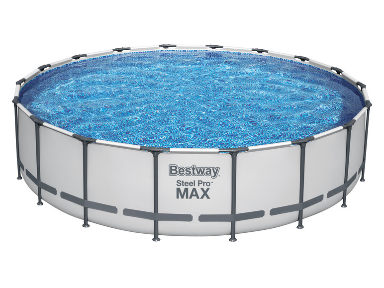 Bestway Steel Pro MAX™ Frame Pool Komplett-Set mit Filterpumpe, ca. Ø 549 x 122 cm