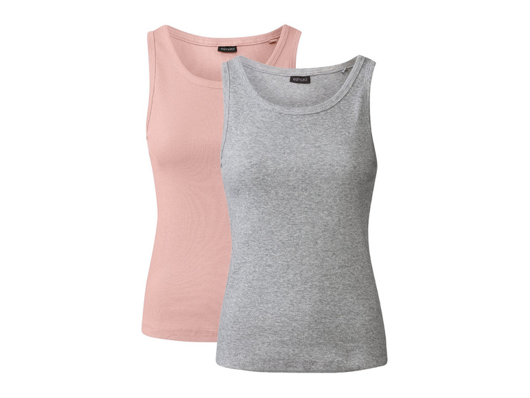 Gehe zu Vollbildansicht: esmara® Damen Tops, 2 Stück, in anschmiegsamer Ripp-Qualität - Bild 20