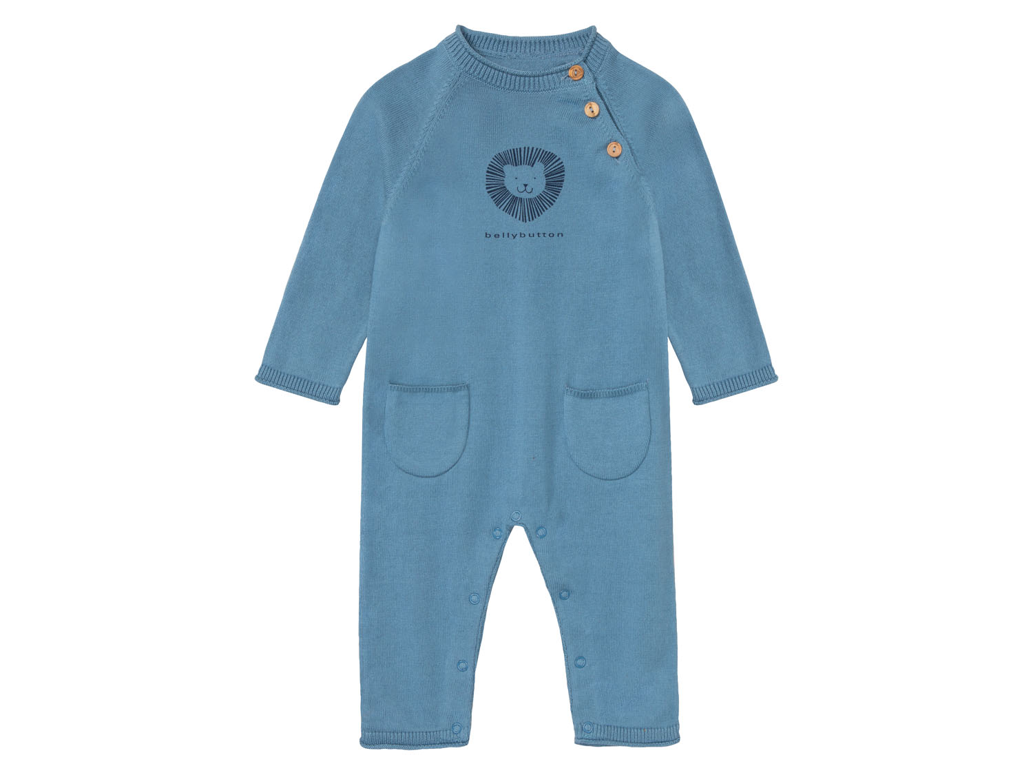 bellybutton Baby Mädchen Jungen Strickoverall (blau, 68) 68